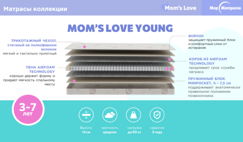 Матрас Аскона Mom's Love Young (Янг) 900х1800